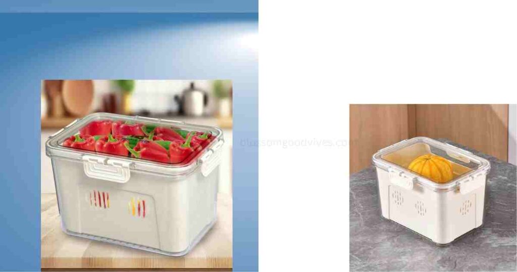 4. PRIME PICK Fridge Organizer with Lids, Stackable Refrigerator Organizer Bins, Removable Containers for Food and Storage, for Beverages, Fruit, Vegetables
