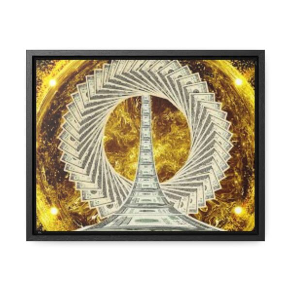 Luxurious Money Spiral  Canvas  To Attract Good Luck,Prosperity,Abundance,Money & Positivity- Horizontal Frame Art