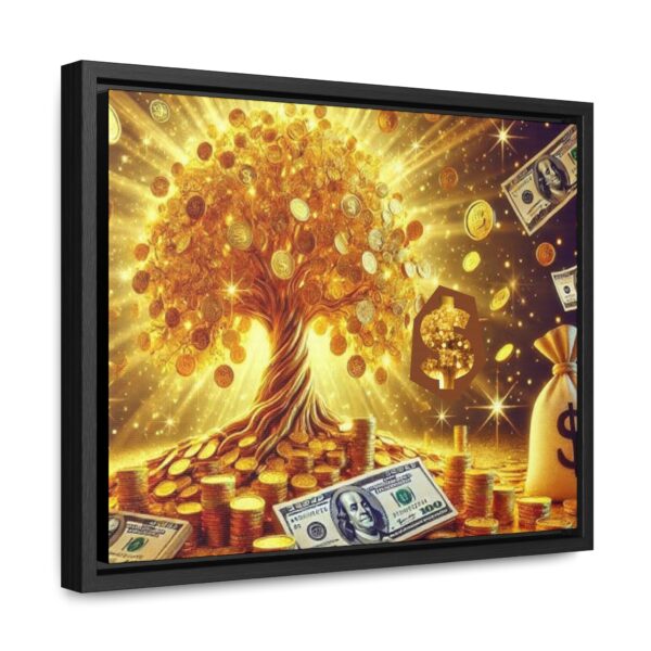 Prosperity Canvas Wall Art - Golden Money Tree Design for Wealth and Abundance - Image 2