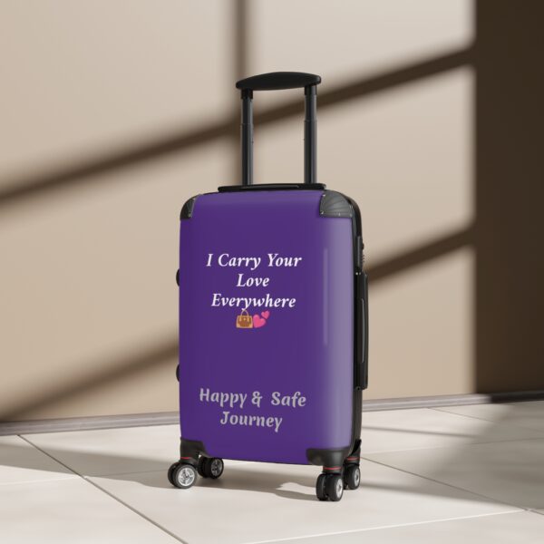 Personalized Travel Suitcase - "I Carry Your Love Everywhere" - Perfect for Adventurers and Travelers - Image 4