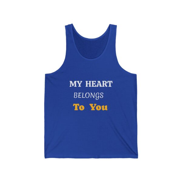 My Heart Belongs to You Unisex Jersey Tank - Perfect for Valentine's Day and Everyday Love