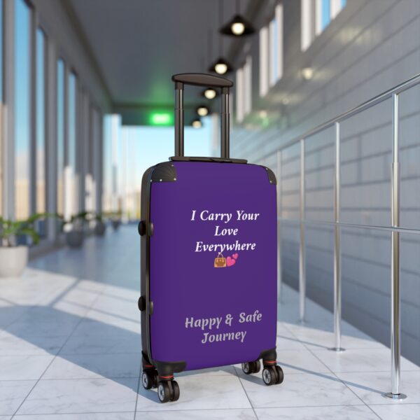 Personalized Travel Suitcase - "I Carry Your Love Everywhere" - Perfect for Adventurers and Travelers - Image 3