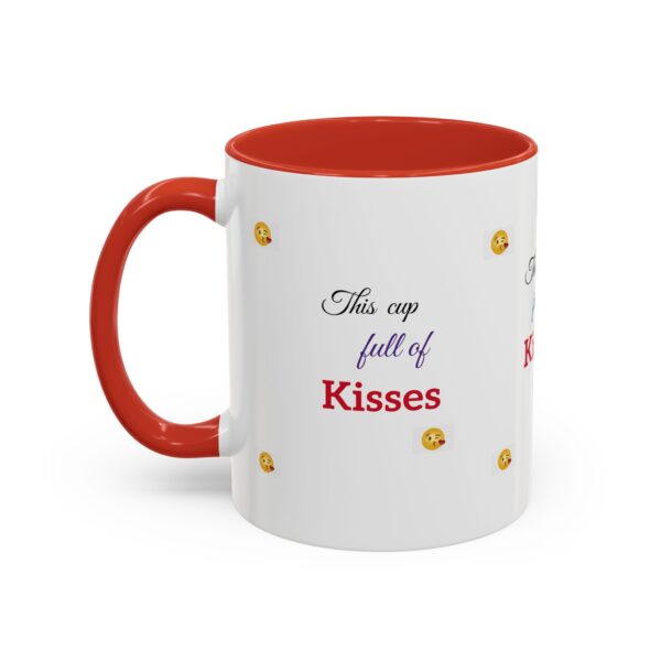 Kisses Coffee Mug - Ceramic Accent Mug for Love & Romance - Image 3