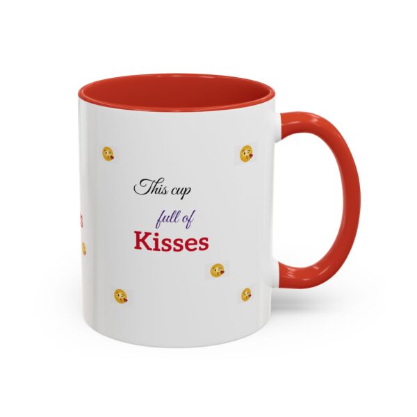 Kisses Coffee Mug - Ceramic Accent Mug for Love & Romance - Image 2