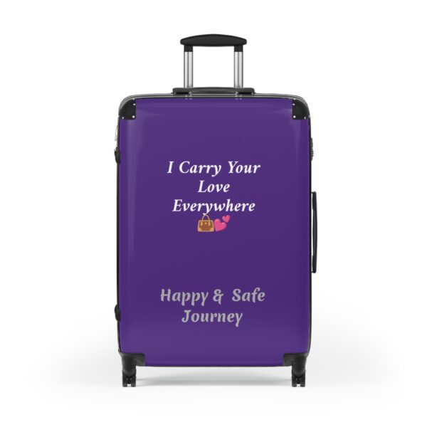 Personalized Travel Suitcase - "I Carry Your Love Everywhere" - Perfect for Adventurers and Travelers - Image 9