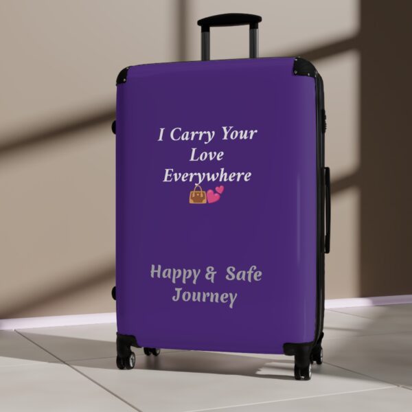 Personalized Travel Suitcase - "I Carry Your Love Everywhere" - Perfect for Adventurers and Travelers - Image 12