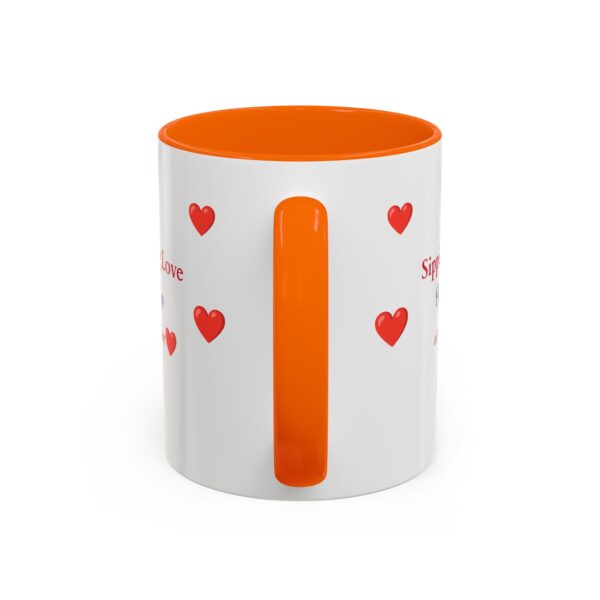 Love-Themed Accent Coffee Mug - "Sipping Love One Cup at a Time" - Image 20