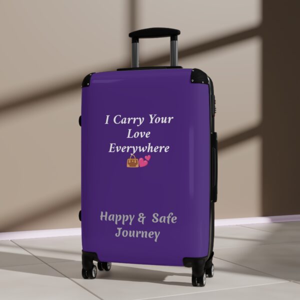 Personalized Travel Suitcase - "I Carry Your Love Everywhere" - Perfect for Adventurers and Travelers - Image 8