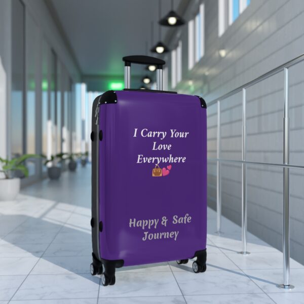 Personalized Travel Suitcase - "I Carry Your Love Everywhere" - Perfect for Adventurers and Travelers - Image 7