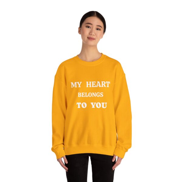 My Heart Belongs to You Unisex Crewneck Sweatshirt - Cozy Love Gift - Image 4