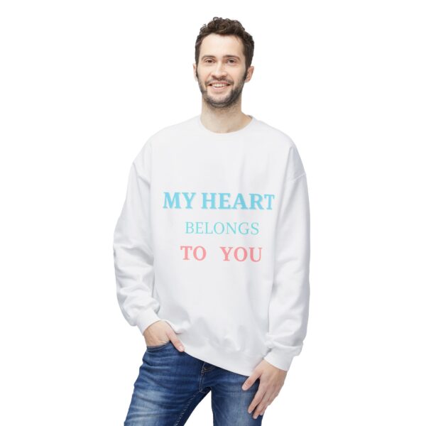 Heartfelt Love Crewneck Sweatshirt | Unisex Fleece Top for Everyday Comfort - Image 3