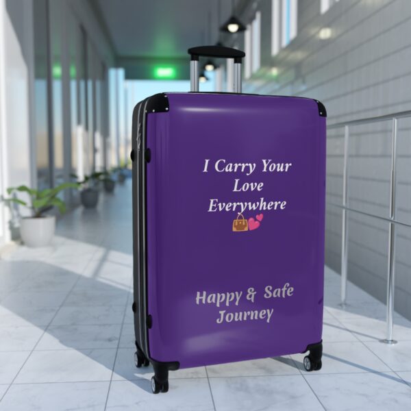 Personalized Travel Suitcase - "I Carry Your Love Everywhere" - Perfect for Adventurers and Travelers - Image 11