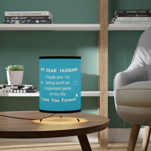 Tripod Lamp with Love Message - Romantic Love Gift for Husband - Image 4