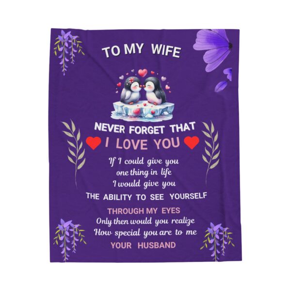 Velvet Blanket - Best Love Gift for Wife on Anniversary, Valentine's Day, Birthday