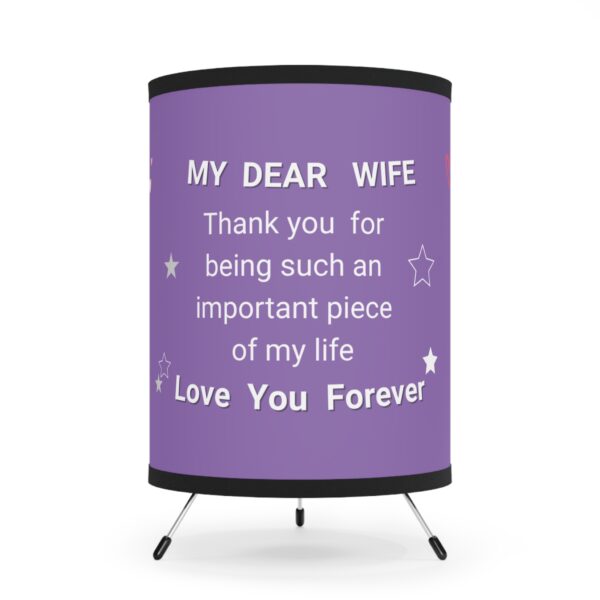 Tripod Lamp for Wife, Personalized Bedroom Decor, Gifts for Her, Anniversary, Love You Forever, Elegant Lighting