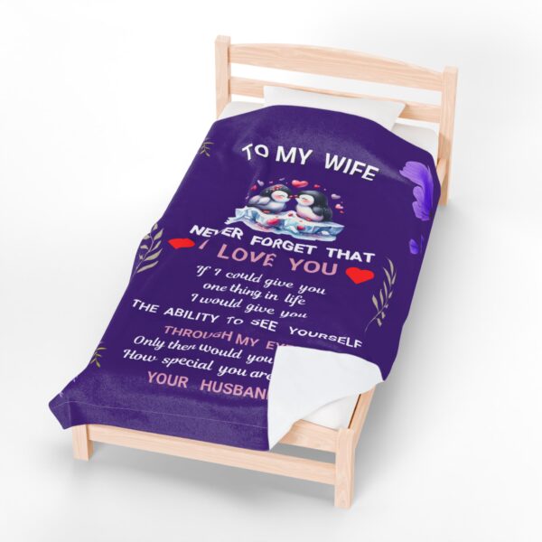 Velvet Blanket - Best Love Gift for Wife on Anniversary, Valentine's Day, Birthday - Image 9