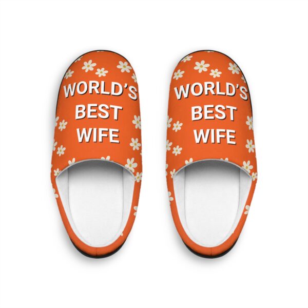 Cozy Floral Slipper quoted with "WORLD'S BEST WIFE" - Best Gift for wife