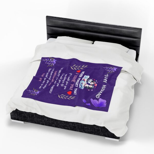 Velveteen Plush Blanket - Love Gift for Husband from Wife - Image 6
