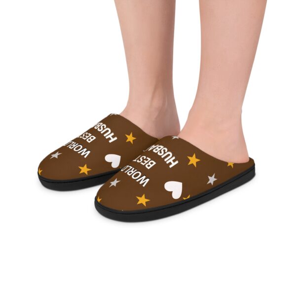 World's Best Husband Indoor Slippers | Cozy Gifts for Him | Men's House Slippers | Cute Husband Gift | Fun Home Footwear - Image 4