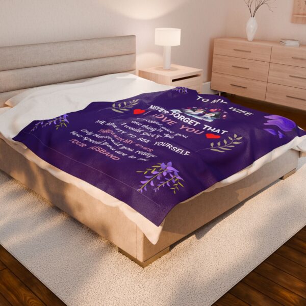 Velvet Blanket - Best Love Gift for Wife on Anniversary, Valentine's Day, Birthday - Image 8