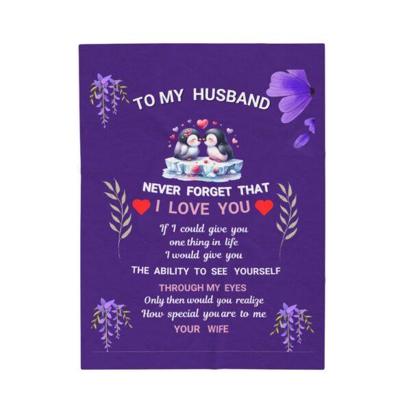 Velveteen Plush Blanket - Love Gift for Husband from Wife - Image 11