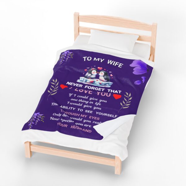 Velvet Blanket - Best Love Gift for Wife on Anniversary, Valentine's Day, Birthday - Image 5
