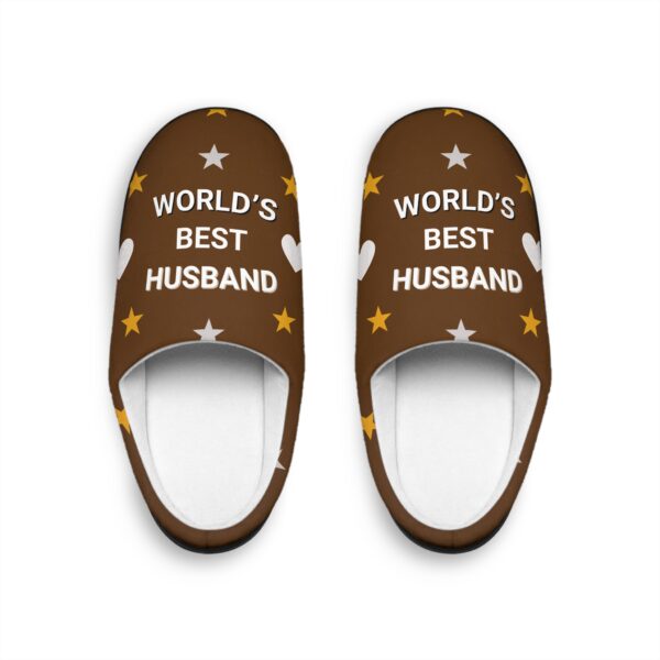 World's Best Husband Indoor Slippers | Cozy Gifts for Him | Men's House Slippers | Cute Husband Gift | Fun Home Footwear
