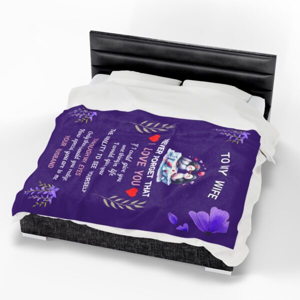 Velvet Blanket - Best Love Gift for Wife on Anniversary, Valentine's Day, Birthday - Image 10