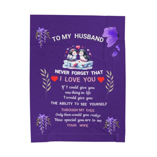 Velveteen Plush Blanket - Love Gift for Husband from Wife - Image 7