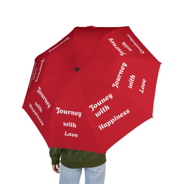 Journey Umbrella: Semi-Automatic Foldable Umbrella, Travel Umbrella, Gift for Rainy Days, Inspirational Design, Personalized Rain Gear