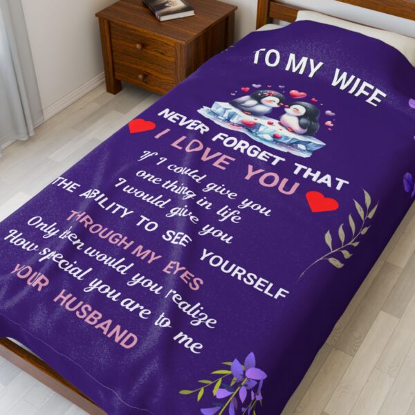 Velvet Blanket - Best Love Gift for Wife on Anniversary, Valentine's Day, Birthday - Image 7