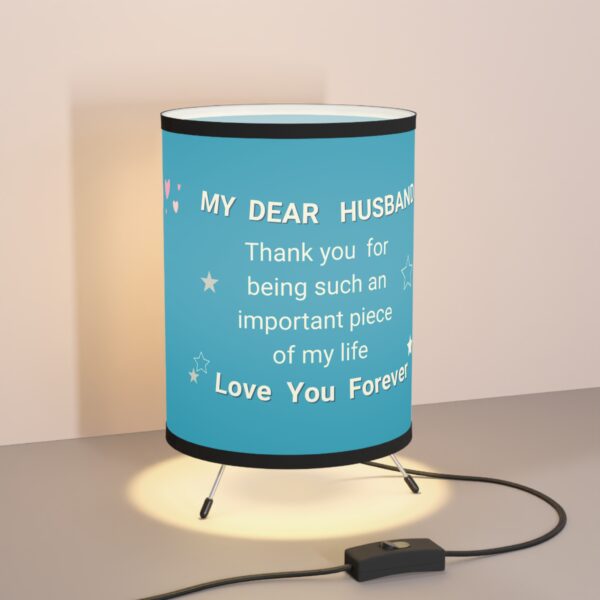 Tripod Lamp with Love Message - Romantic Love Gift for Husband - Image 3