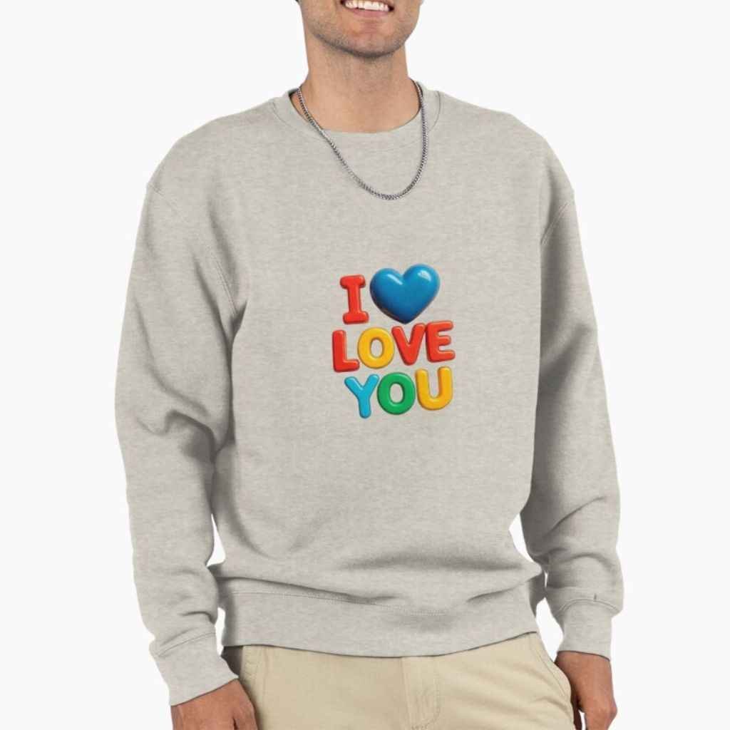 I LOVE YOU QUOTED Pullover Sweatshirt