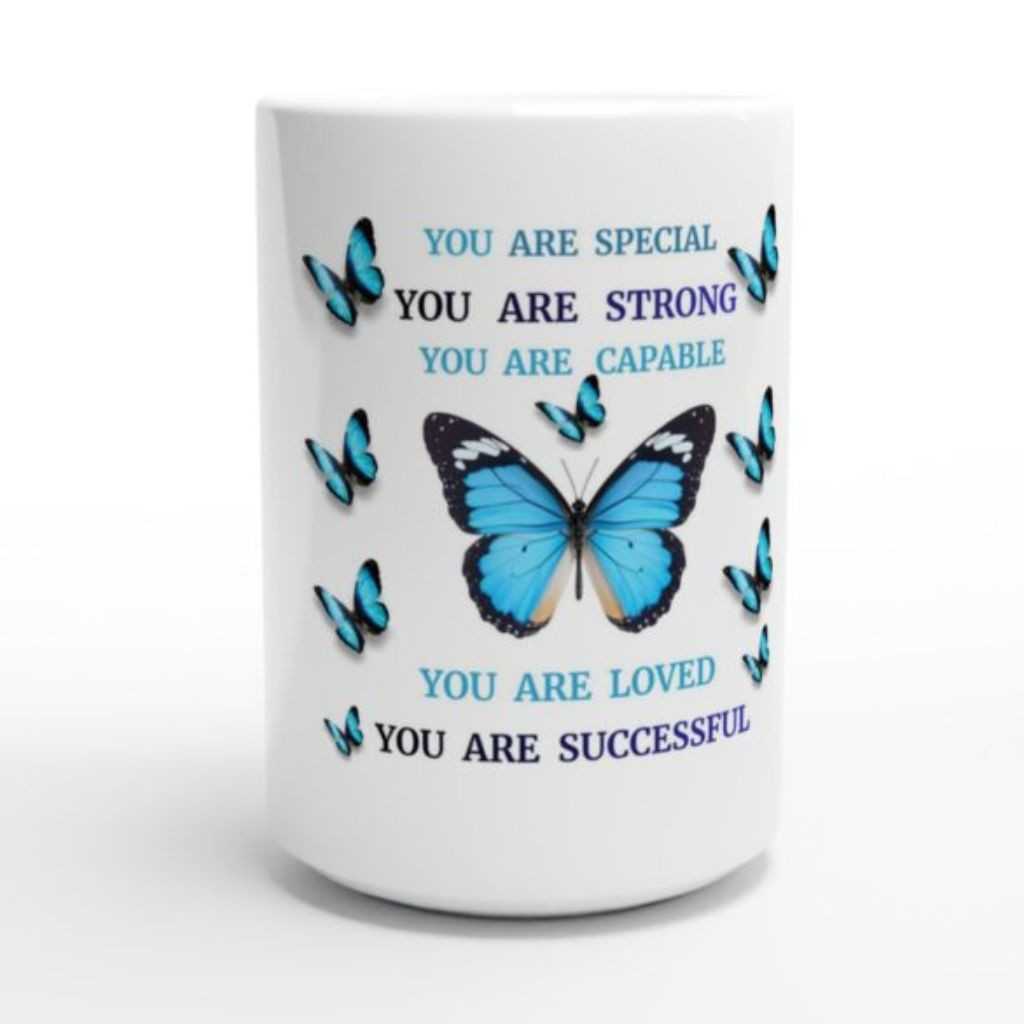 POSITIVE WORDS QUOTED ATTRACT POSITIVITY MUG