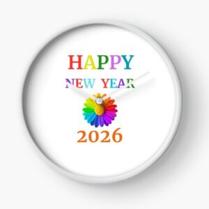 Happy New Year 2026 Clock