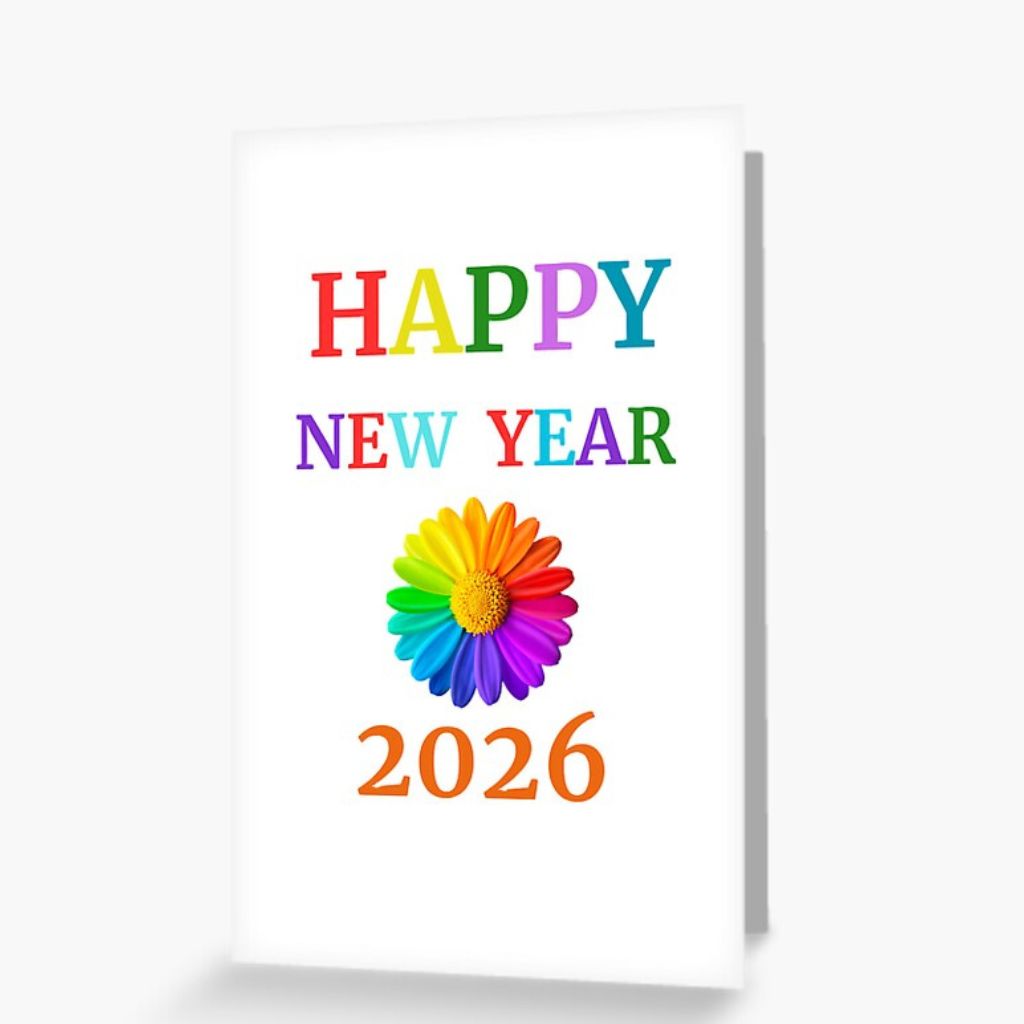 HAPPY NEW YEAR 2026 GREETINGS CARD