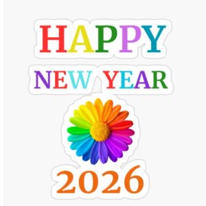 Happy New Year 2026 Sticker