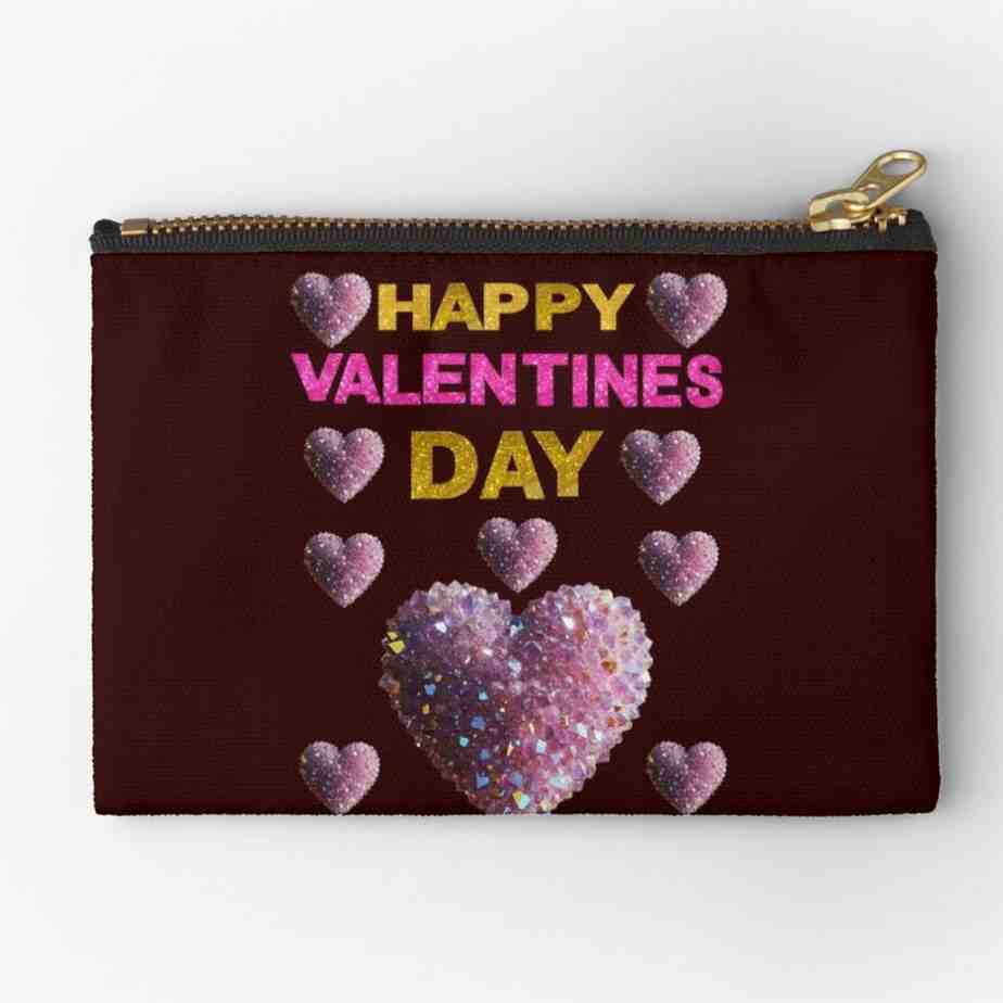 HAPPY VALENTINE'S DAY LOVE GIFT ZIPPER POUCH