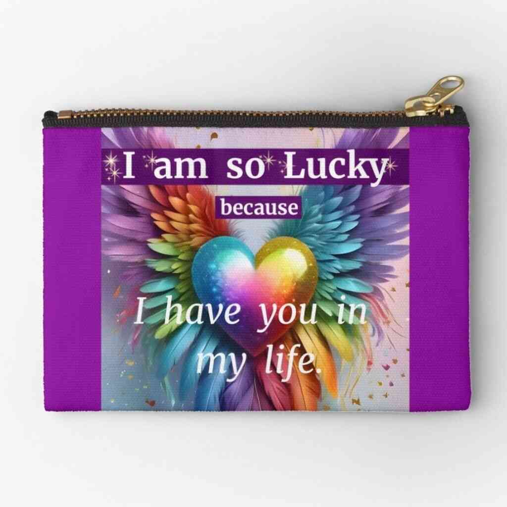 ROMANTIC LOVE GIFT LOVE MESSAGE QUOTED ZIPPER POUCH