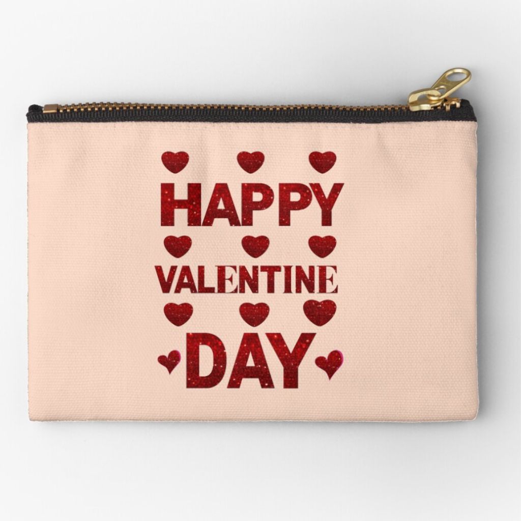valentine's day gift love ziiper pouch