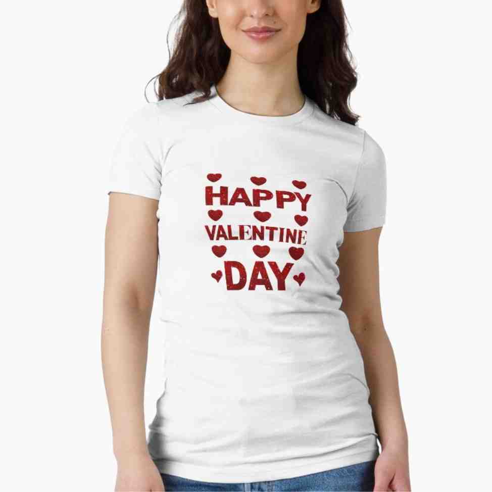 HAPPY VALENTINE DAY Fitted T-Shirt