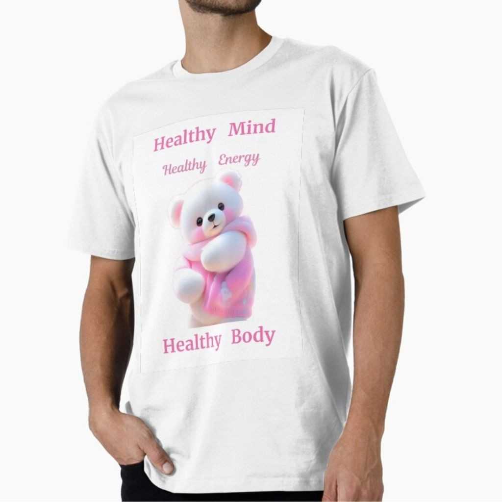 HEALTHY MIND HEALTHY ENERGY HEALTHY BODY QUOTED T-SHIRT TO ATTRACT GOOD HEALTH